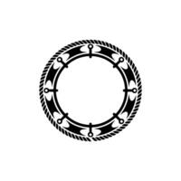 Tribal Nautical Frame Vintage Mariner vector
