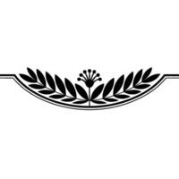 Elegant Laurel Crest Minimalist Botanical vector