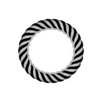 Abstract Spiral, Minimalist Circle, Black White, Monochrome vector