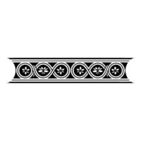 Elegant Ornamental Border, Vintage Element, Pattern vector