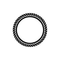 Circular Rope Border, Minimalist Emblem, Vintage Texture vector