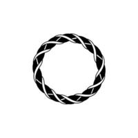 Intertwined Circle, Minimalist, Circular Motif vector
