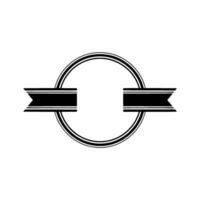 Elegant Circular Emblem, Vintage Style, Minimalist, Circle vector