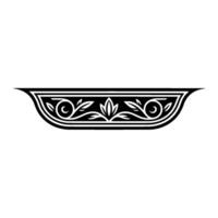 Elegant Vintage Ornament, Detailed Floral Border vector
