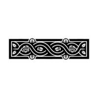 Intricate Celtic Rose Border, Vintage Element, Repeating vector