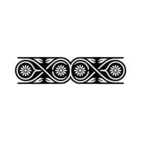 Elegant Floral Border, Vintage, Decorative Element, - Blackandwhite, Symmetry vector
