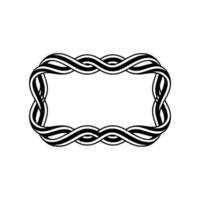 Abstract Ribbon Frame, Minimalist, Elegant Border, Swirls vector