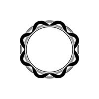 Abstract Wave Frame, Minimalist, Circular Motif, Circle vector