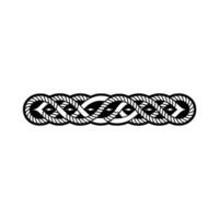 Intricate Rope Knot Border, Vintage Nautical Motif vector