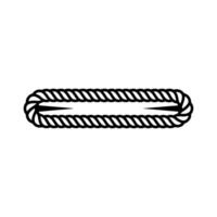 Intertwined Rope Minimalist Nautical Symbol, Knot vector