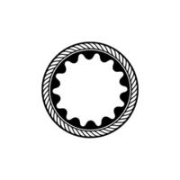 Circular Emblem Nautical Knot, Minimalist vector