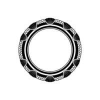 Elegant Circular Ornament, Japanese-Inspired vector