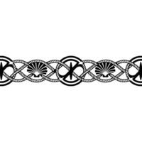 Nautical Rope Shell Border Vintage Decorative Element vector