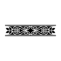 Elegant Art Nouveau Floral Border vector