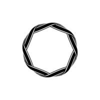 Interwoven Hexagon, Minimalist, Circular Framework vector