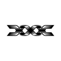Interlocking Geometric Emblem, Retro Style vector