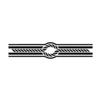 Nautical Knot Emblem, Minimalist vector