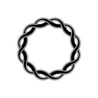 Intertwined Circle, Minimalist, Symbolic Loop vector