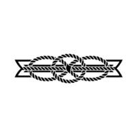 Nautical Knot Emblem, Classic Maritime Symbol vector
