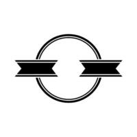 Vintage Circular Emblem with Ribbon Accents Retro vector