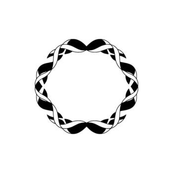 Abstract Ribbon Frame, Minimalist, Circular Motif, Gradient vector