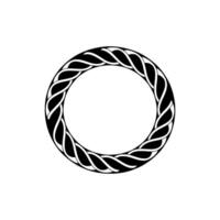 Interwoven Circle, Minimalist Emblem, Circular Motif - Knot vector