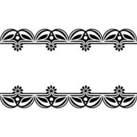 Art Deco Floral Border, Elegant Element - Pattern - Art deco vector