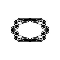 Elegant Oval Frame, Intricate Celtic , Minimalist Style vector