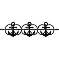 Nautical Anchor Row Steadfast Symbol of Security vector