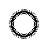 Intricate Circular Emblem, Vintage Style, Minimalist, Circle vector