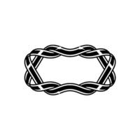 Intricate Woven Frame, Modern Minimalist vector
