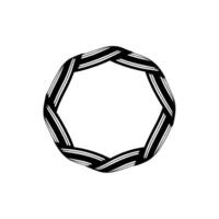 Abstract Ribbon Circle, Minimalist, Modern, Geometric vector