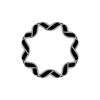 Intricate Woven Border, Minimalist , Circular Motif, Wreath vector