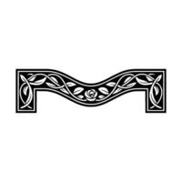 Intricate Celtic Rose Border, Vintage Element - Medieval vector