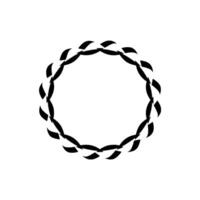 Abstract Ribbon Frame, Minimalist, Circular Motif, Braid vector