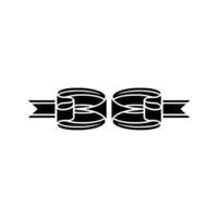 Geometric Burger Duo, Minimalist, Modern Emblem vector
