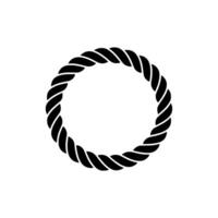 Minimalist Rope Circle, Modern Emblem, Circular Motif - Twine vector