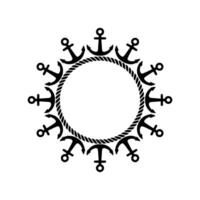 Nautical Anchor Frame Steadfast Secure vector