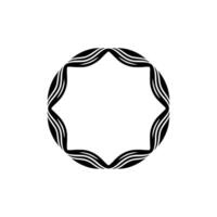 Abstract Wave Frame, Minimalist, Circular Motif - Circle vector