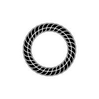 Intertwined Knot, Minimalist Circle, Abstract vector