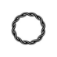 Intricate Celtic Knot Border, Minimalist - Monochrome vector