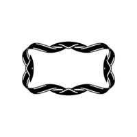 Intricate Woven Frame, Elegant Border vector
