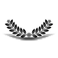 Elegant Laurel Wreath, Minimalist, Border vector