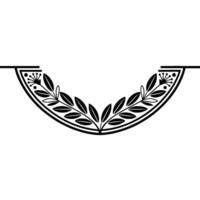 Stylized Laurel Wreath Border, Vintage Element - Ornamental vector