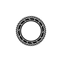 Circular Emblem, Textured Tread, Minimalist vector