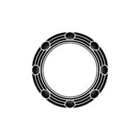 Geometric Shell Frame, Minimalist , Circular Motif - Circle vector
