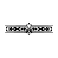 Elegant Black Ornamental Divider, Vintage - Border vector