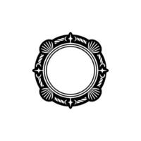 Art Deco Circle Frame, Elegant Ornamentation, Vintage, Pattern vector