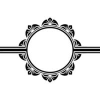 Art Deco Circle Frame, Elegant Border, Vintage vector