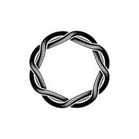 Abstract Spiral, Minimalist Emblem, Circular Motif vector